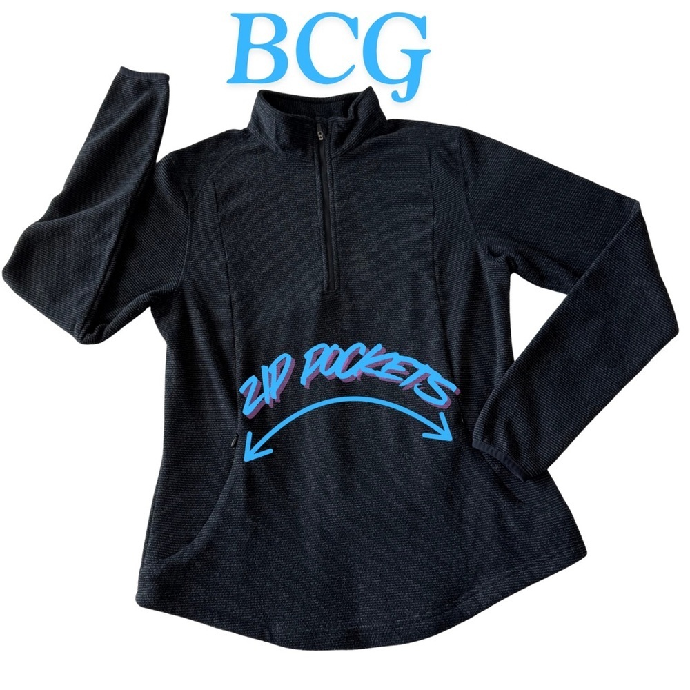 Women’s BCG Athletic Black Pullover Top -‎ Size Medium